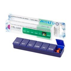 Kasetka tygodniowa, dozownik do leków "7" - jedna pora dnia,1 szt.