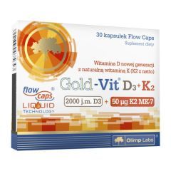 Olimp Gold-Vit D3+K2, 2000 IU+50 &micro;g, kapsułki, 30 szt.