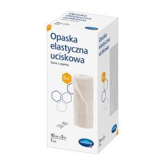 Opaska elastyczna uciskowa tkana z zapinką, 10 cm x 5 m, 1 szt.
