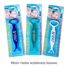 Czyścik, przyrząd do czyszczenia języka, z uchwytem na nić dentystyczną,1 szt.