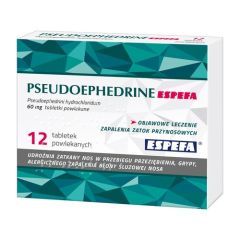 Pseudoephedrine Espefa, 60 mg, tabletki powlekane, 12 szt