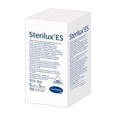 Sterilux ES, kompresy niejałowe, 13-nitkowe, 8 warstwowe, 5 cm x 5 cm, 100 szt.