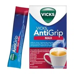 Vicks AntiGrip Max, granulat do sporządzania roztworu doustnego, 14 sasz.