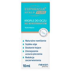 Euphrasia Hyalo Pure, krople do oczu, 10 ml