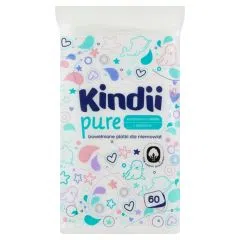 Kindii, Baby Sensitive, płatki bawełniane dla niemowląt, 60 szt.