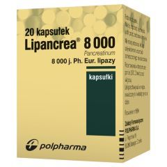 Lipancrea, kapsułki, 8000 j. lipazy, kapsułki, 20 szt.