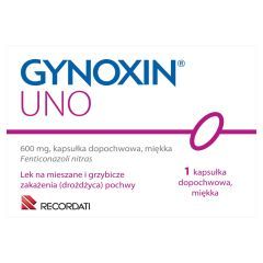 Gynoxin Uno, 600 mg, kapsułka dopochwowa, miękka, 1 sztuka