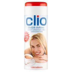 Clio, tabl., slodzik,1200 szt, dozownik