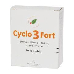 Cyclo 3 Fort, 150 mg + 150 mg + 100 mg, kapsułki twarde, 30 sztuk