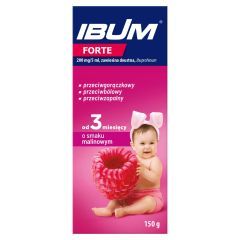 Ibum Forte, 200 mg/5ml, zaw.doust., sm.malinowy, 150 g