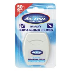 Active, nić miętowa z fluorem, pęczniejąca, 50 m