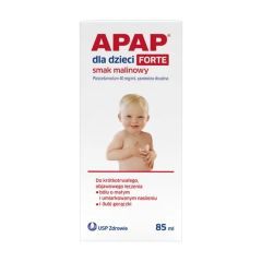 Apap dla dzieci forte smak malinowy,40mg/ml,zaw.doustna,85ml