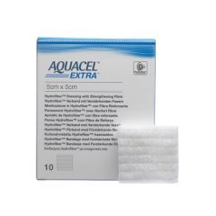 Aquacel Extra, opatrunek hydrowłóknisty, 5 cm x 5 cm, 1 szt. (z opakowania 10 szt.)