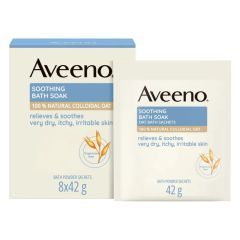 Aveeno Soothing Bath Soak, puder, d/kąp.,kojący,42g, 8sasz.