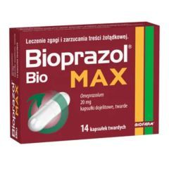 Bioprazol Bio Max, 20 mg, kaps.dojelit.twarde, 14szt
