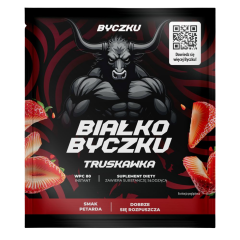 Byczku Białko Byczku truskawka, saszetka 30g