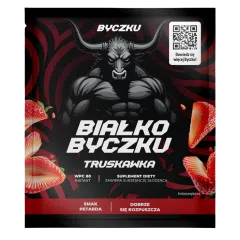 Byczku Białko Byczku truskawka, saszetka 30g