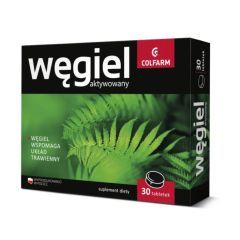 Węgiel aktywowany, tabletki, 30 szt.