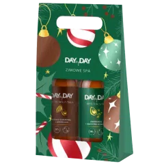 DAYbyDAY Zestaw Mydło w płynie Awokado i Nasiona konopii, Żel do mycia ciała Masło kakaowe i Awokado, 2 x 400 ml