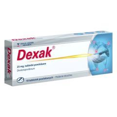 Dexak, 25 mg, tabletki powlekane, 10 szt.