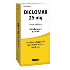 Diclomax, 25 mg, tabl.powl., 20 szt