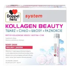 Doppelherz system Kollagen Beauty, płyn,malin,jag,25ml,30amp