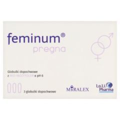 Feminum Pregna, globulki dopochwowe, 3 szt