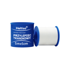 Heltiso Przylepiec tkaninowy biały 5m x 5cm 