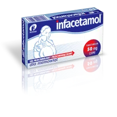 Infacetamol Farmina, 50 mg, czopki dla niemowląt, 10 szt.