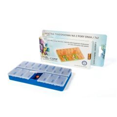 Kasetka tygodniowa, dozownik do leków "7/2" – dwie pory dnia, 1 szt.