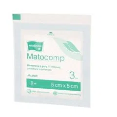 Kompr.gaz.jal.Matocomp,17nit, 5x5cm,12w, 3 szt