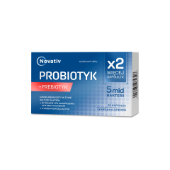 NOVATIV Probiotyk + prebiotyk 5 mld bakterii, 20 kapsułek