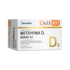 Novativ Witamina D3 2000 IU, kaps., 120 szt