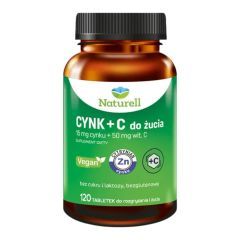 Naturell Cynk+C, tabl.do rozgr,zucia, 120 szt