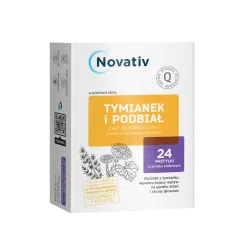 Novativ Tymianek i Podbiał, tabletki do ssania, 24 sztuki