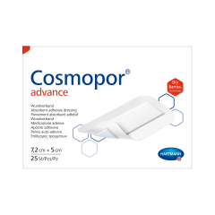 Cosmopor Advance, opatrunki do silnie sączących się ran, 7,2 cm x 5 cm, 25 szt.