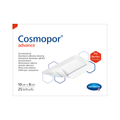 Cosmopor Advance, opatrunki do silnie sączących się ran, 10 cm x 8 cm, 25 szt.