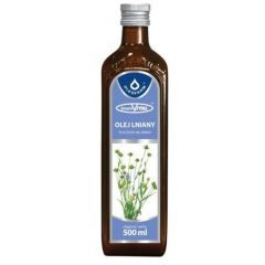 Olej lniany, tloczony na zimno, 500 ml