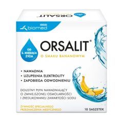 Orsalit, proszek o smaku bananowym, 10 saszetek
