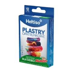 HELTISO, Plastry opatrunkowe zestaw dla dzieci, Pojazdy 12 szt.