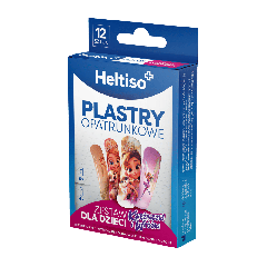 HELTISO, Plastry opatrunkowe Zestaw dla dzieci, Księżniczki i Wróżki, 12 szt.