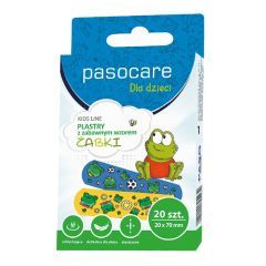 Plastry z zabawnym wzorem pasocare kidsline ŻABKI