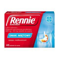 Rennie Antacidum,680mg+80mg,tabl.d/rozg(i.rów)MDZ,Hol,24szt