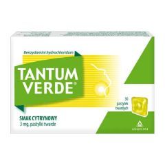 Tantum Verde sm.cytrynowy, 3 mg, pastyl.twarde, 30szt,blist.