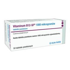 Vitaminum B12-SF, 1000 mikrogramow, tabl.powl., 50 szt