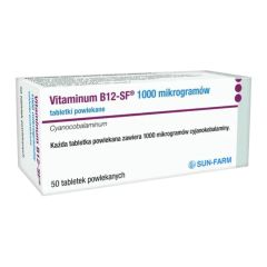 Vitaminum B12-SF, 1000 mikrogramów, tabletki powlekane, 50 sztuk