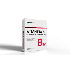 Novativ Witamina B12 Metylokobalamina 100 μg, 120 tabletek niepowlekanych