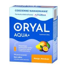 Oryal Aqua+, Mango-Marakuja, proszek, 14 saszetek