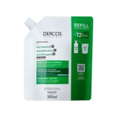 Vichy Dercos, szampon przeciwłupieżowy, włosy normalne i przetłuszczające się, refill, 390ml
