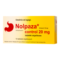 Nolpaza control, 20 mg,tabl.dojelit,(i.row),Delf,Rum,15szt